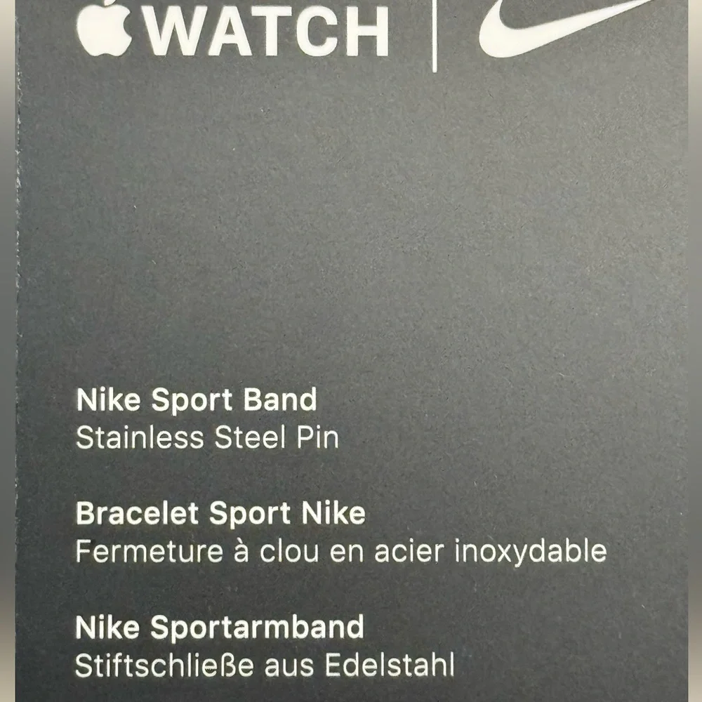 Ironstone/Black Nike Sport Band for Apple Watch